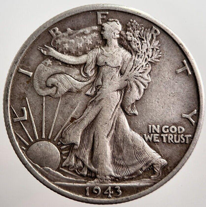 1943-S US USA Liberty Half Dollar Silver Coin | Fine Collectable Grade