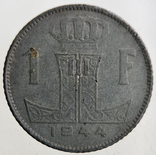 1944 Belgium 1 Franc Coin | Fine Collectable Grade