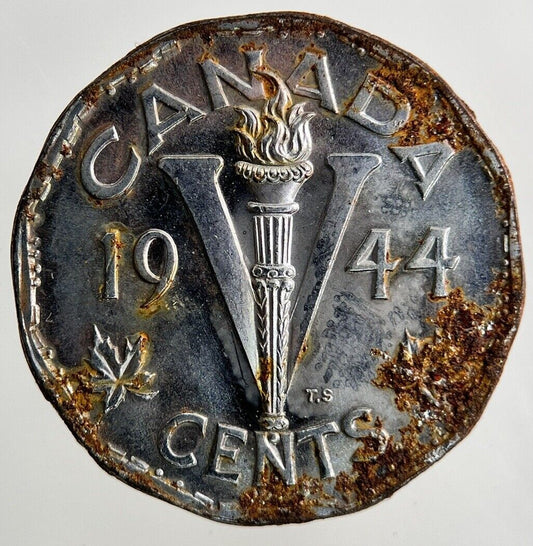 1944 Canada 5 V Cents Coin | Fine Collectable Grade