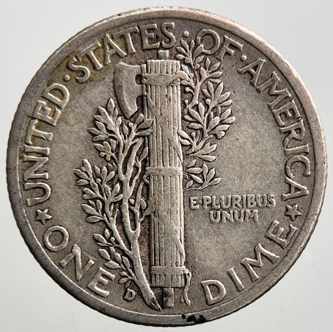 1943-D US USA Mercury Dime Silver Coin | Fine Collectable Grade | a2847