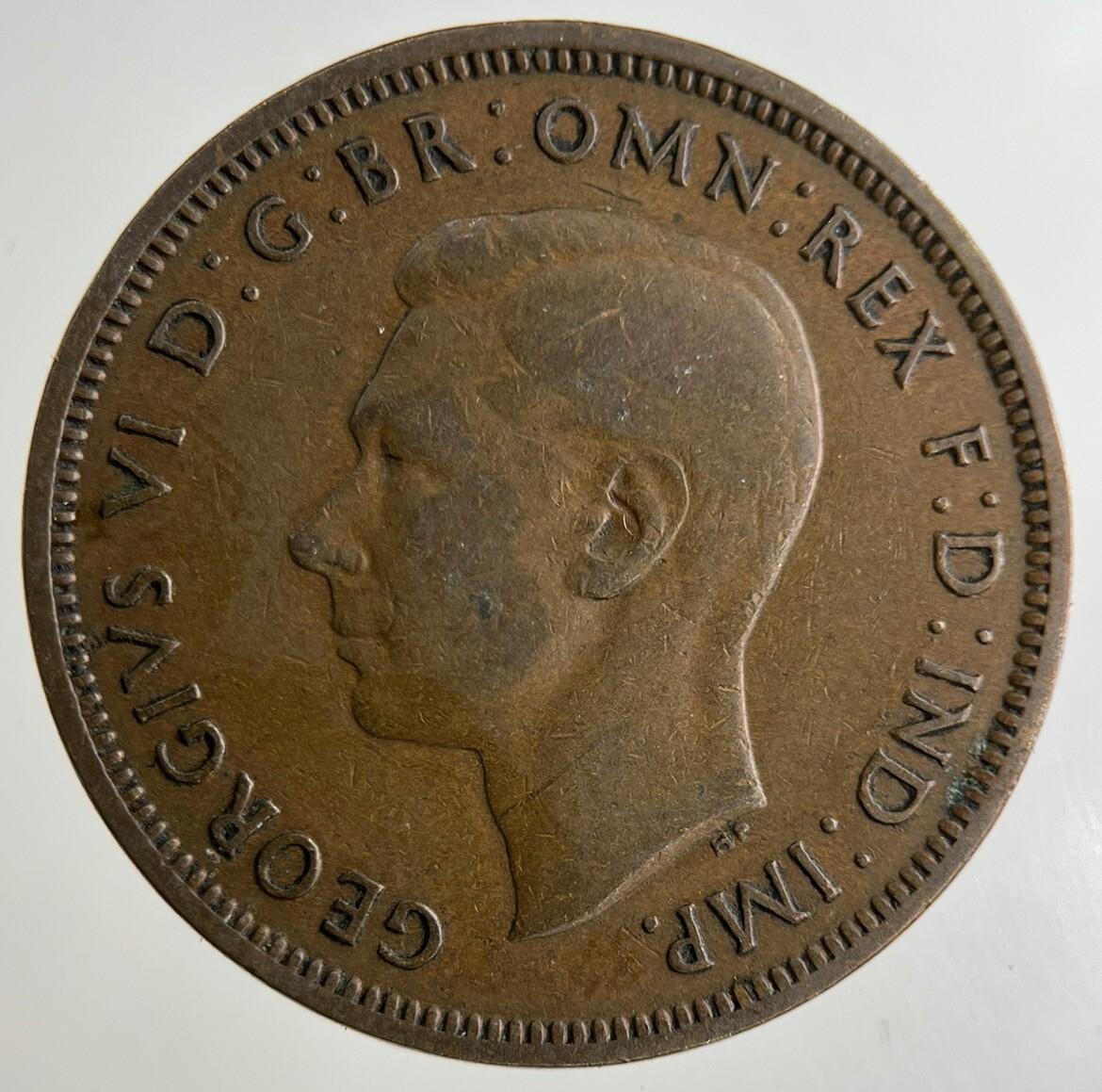 1939 George VI Half-Penny Coin | Fine Collectable Grade
