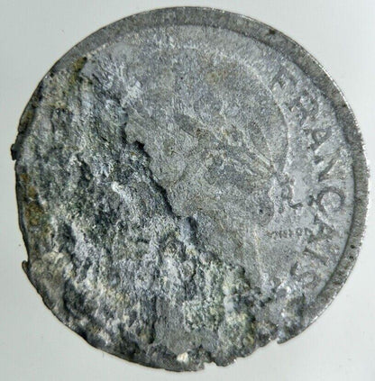 1944 France 1 Franc Coin | Fair Grade