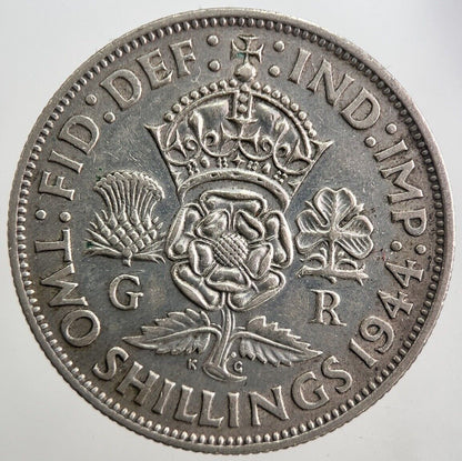 1944 George VI Florin Silver Coin | Fine Collectable Grade | a7840