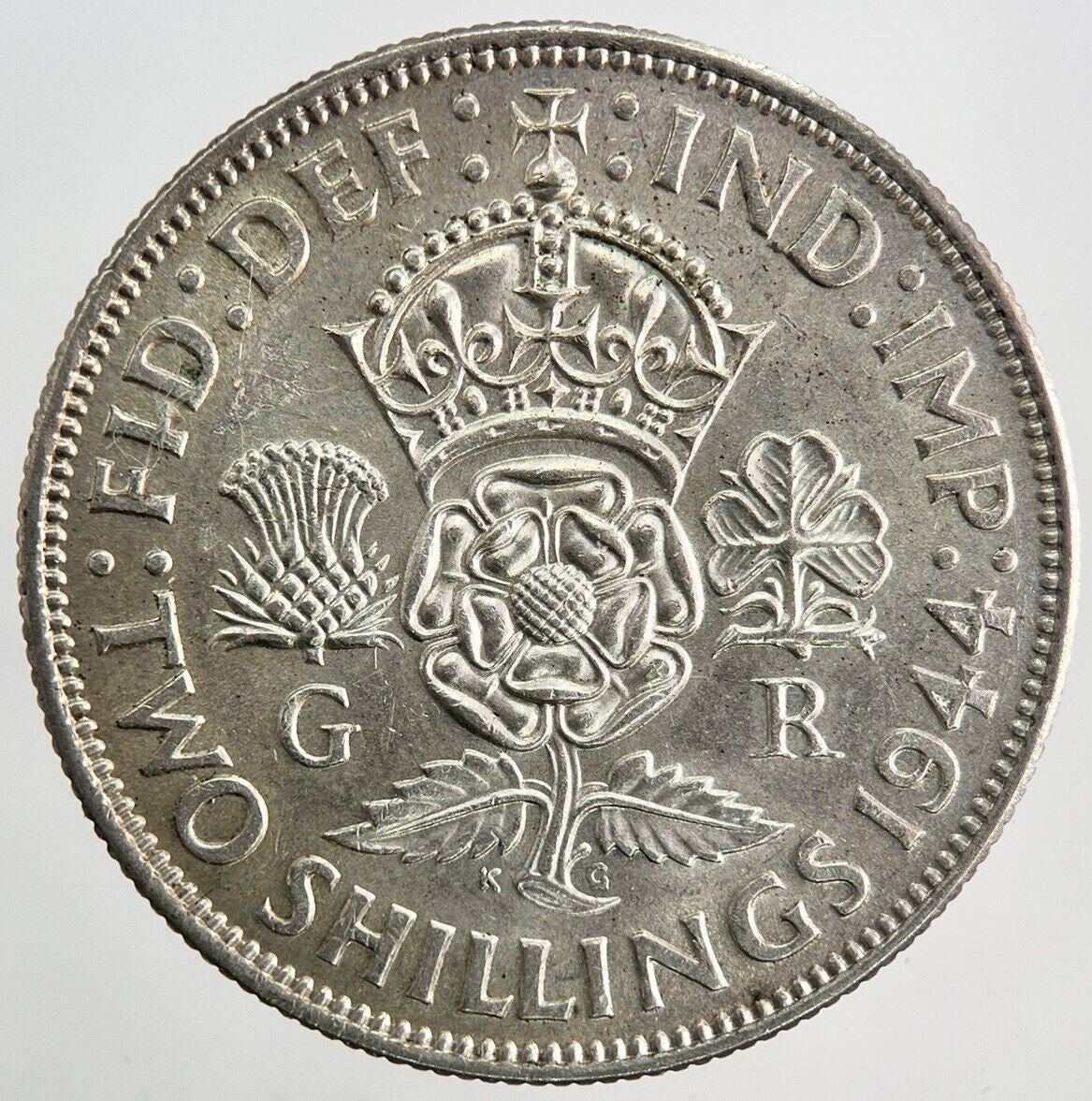 1944 George VI Florin Silver Coin | Very High Grade