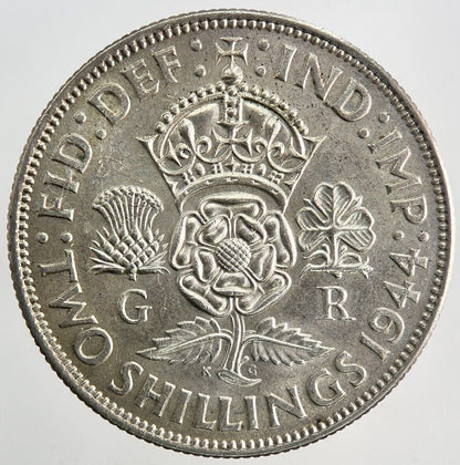 1944 George VI Florin Silver Coin | Very High Grade