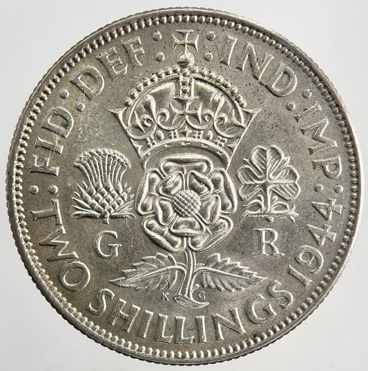 1944 George VI Florin Silver Coin | Very High Grade