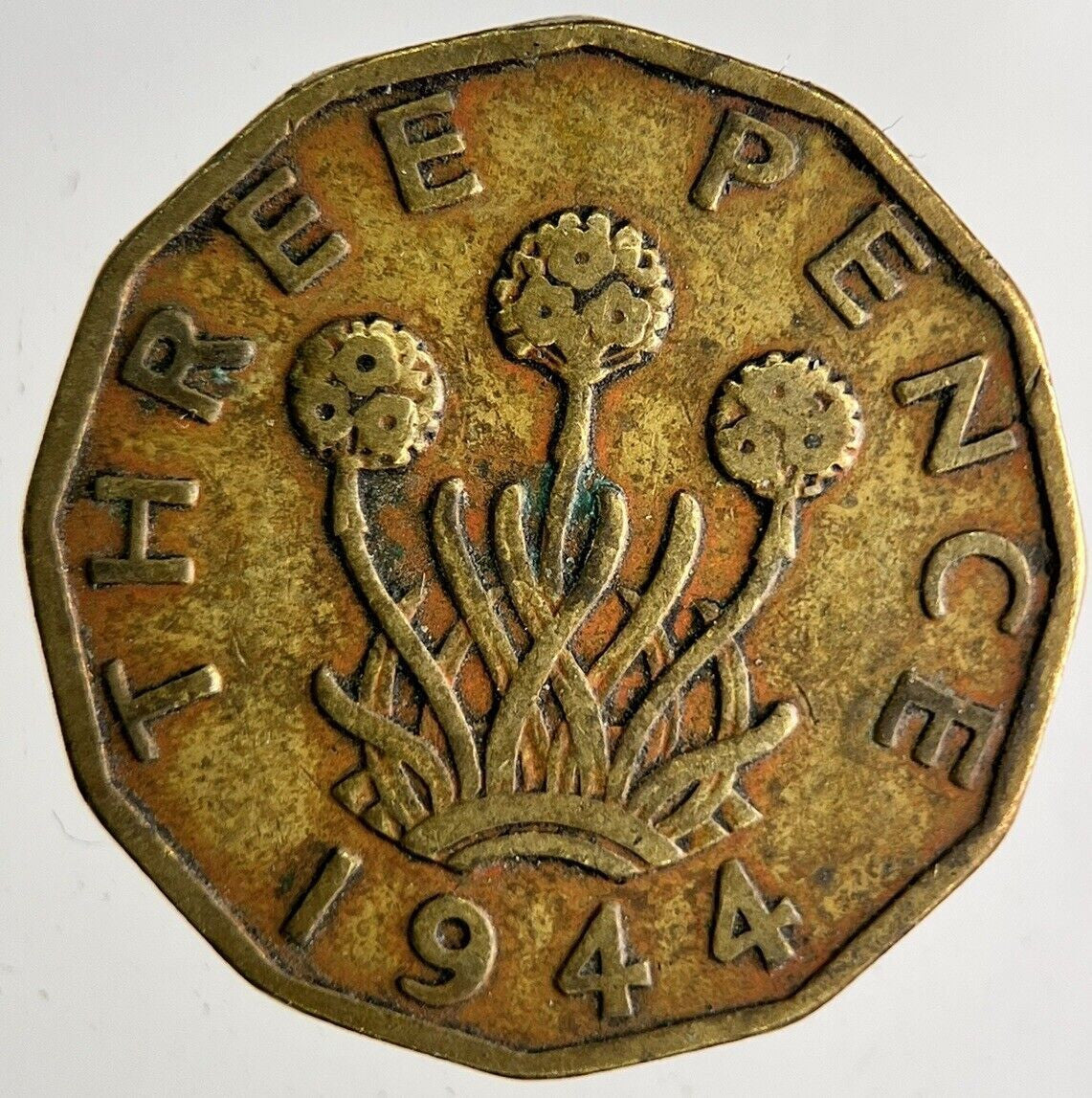 1944 George VI Brass Threepence Coin | Collectable Grade