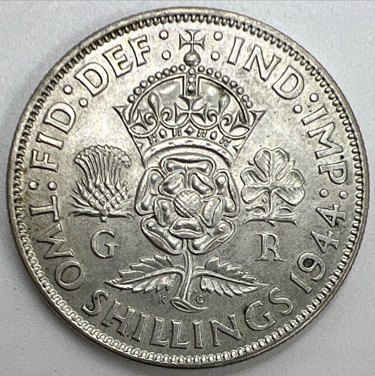 1944 George VI Florin | British Silver Coin | Very Fine Grade | a1096