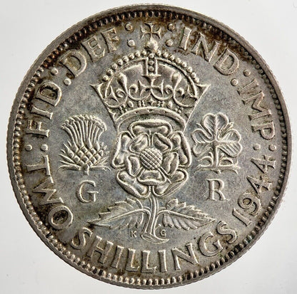 1944 George VI Florin Silver Coin | Very High Grade | a5263