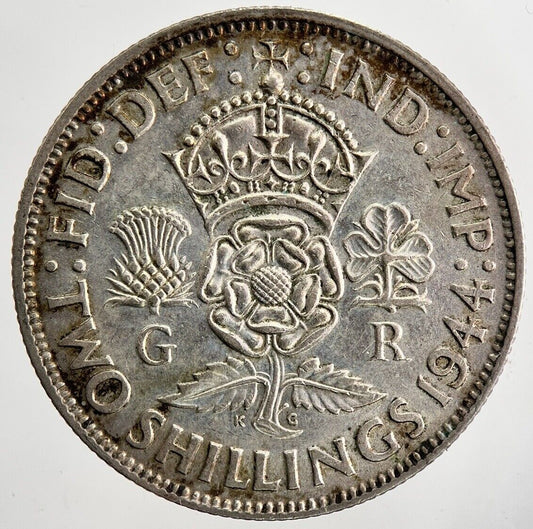 1944 George VI Florin Silver Coin | Very High Grade | a5263