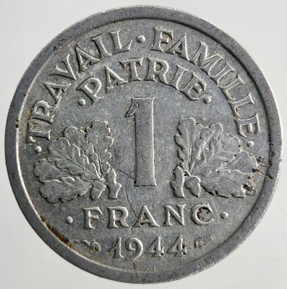 1944 France 1 Franc Coin | Fine Collectable Grade