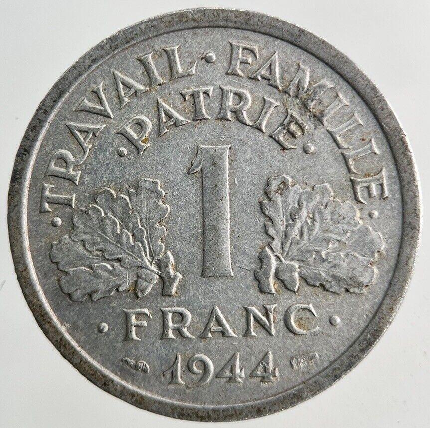 1944 France 1 Franc Coin | Fine Collectable Grade