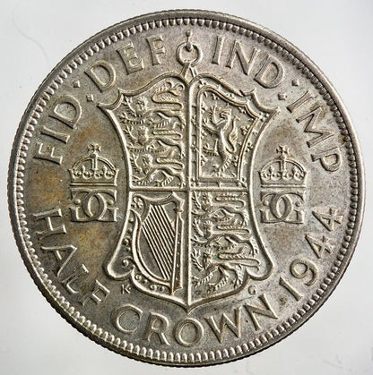 1944 George VI Half-Crown Silver Coin | Fine Collectable Grade