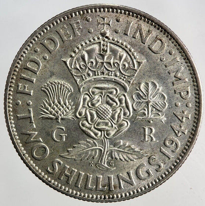 1944 George VI Florin Silver Coin | Very High Grade