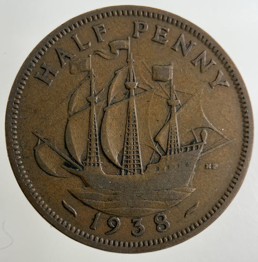 1938 George VI Half-Penny Coin | Collectable Grade