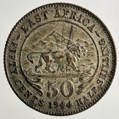 1944 East Africa 50 Cents Coin | Fine Collectable Grade