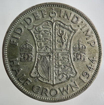 1944 George VI Half-Crown Silver Coin | Fine Collectable Grade