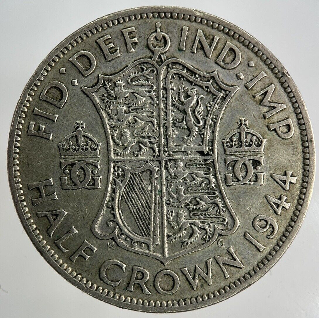 1944 George VI Half-Crown Silver Coin | Fine Collectable Grade