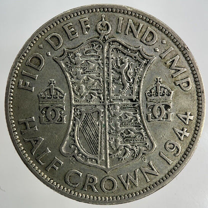 1944 George VI Half-Crown Silver Coin | Fine Collectable Grade