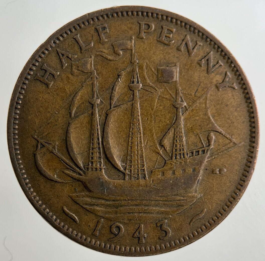 1943 George VI Half-Penny Coin | Collectable Grade