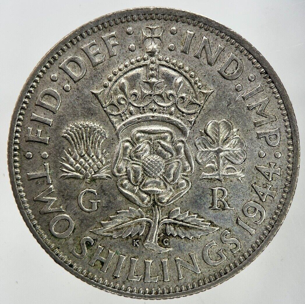 1944 George VI Florin Silver Coin | Very High Grade