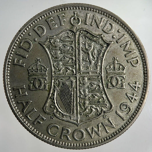 1944 George VI Half-Crown Silver Coin | Fine Collectable Grade