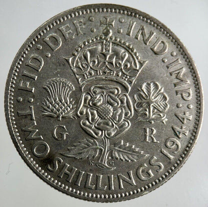 1944 George VI Florin Silver Coin | Fine Collectable Grade