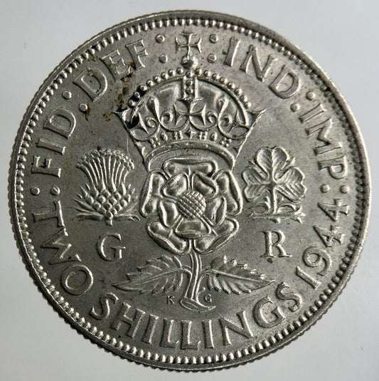 1944 George VI Florin Silver Coin | Very High Grade
