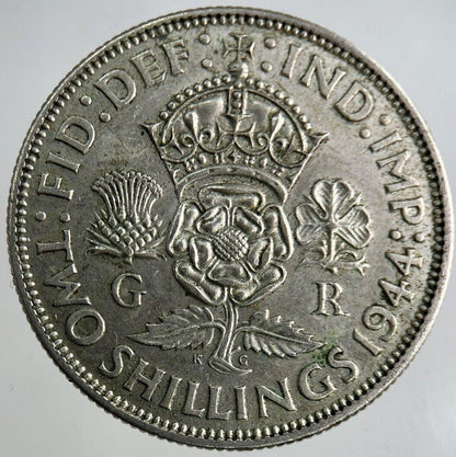 1944 George VI Florin Silver Coin | Fine Collectable Grade