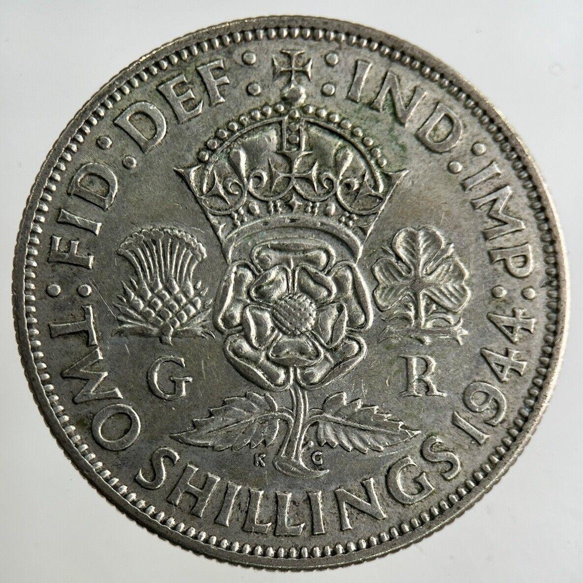 1944 George VI Florin Silver Coin | Fine Collectable Grade