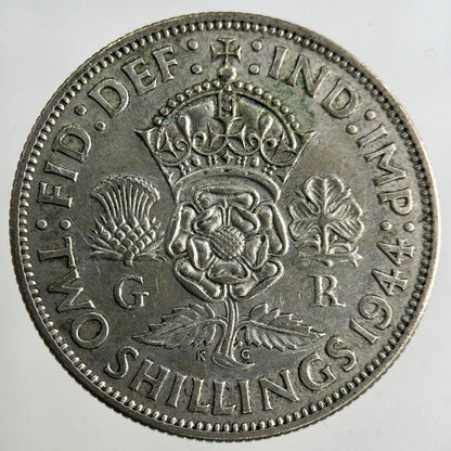 1944 George VI Florin Silver Coin | Fine Collectable Grade