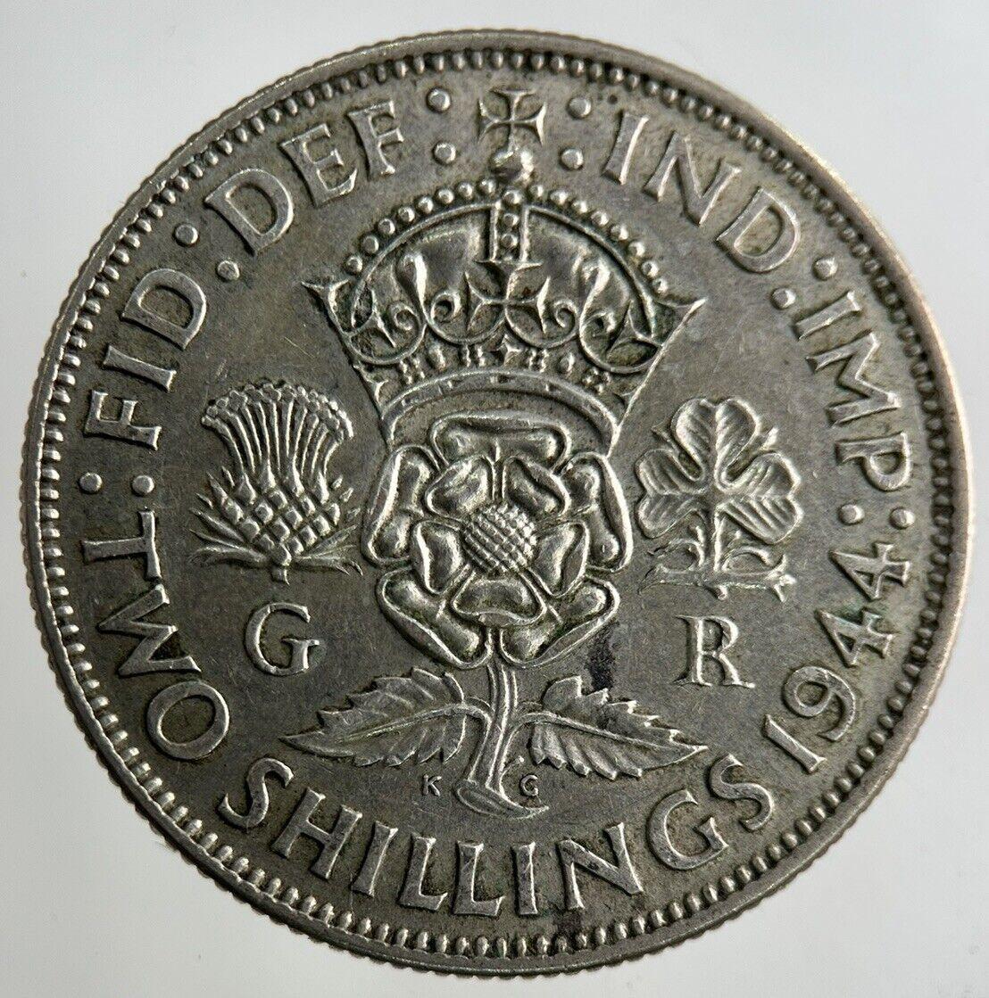 1944 George VI Florin Silver Coin | Fine Collectable Grade