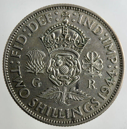 1944 George VI Florin Silver Coin | Fine Collectable Grade