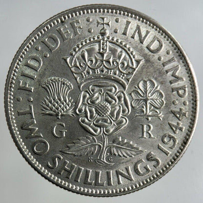 1944 George VI Florin Silver Coin | Very High Grade