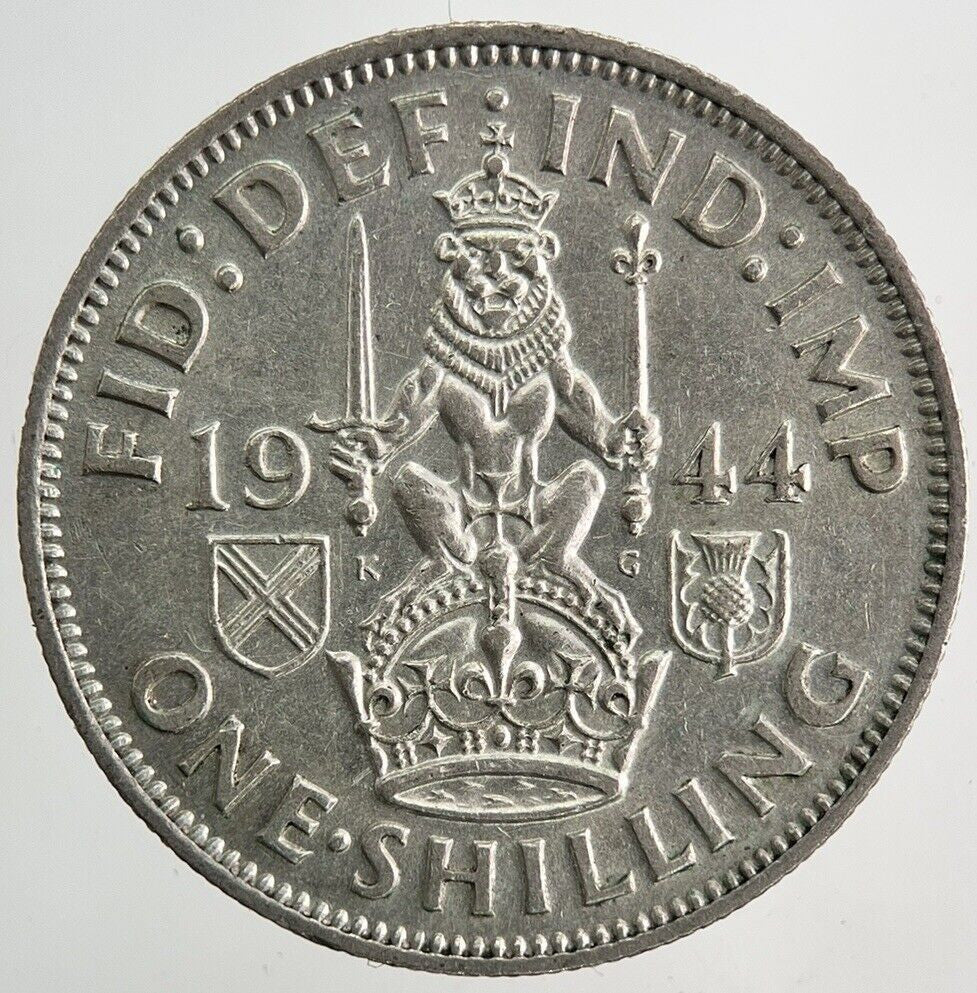 1944 George VI Shilling Silver Coin | Very High Grade