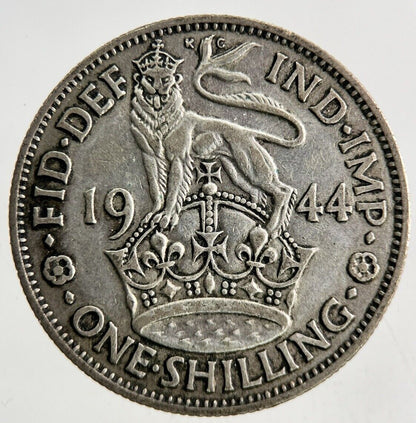1944 George VI One Shilling Silver Coin | Fine Collectable Grade