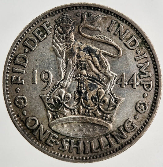 1944 George VI Shilling Silver Coin | Fine Collectable Grade