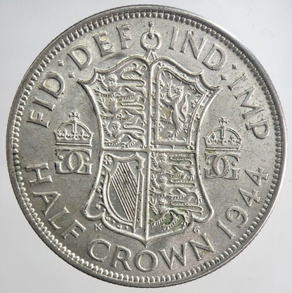 1944 George VI Half-Crown Silver Coin | Very High Grade | a6347