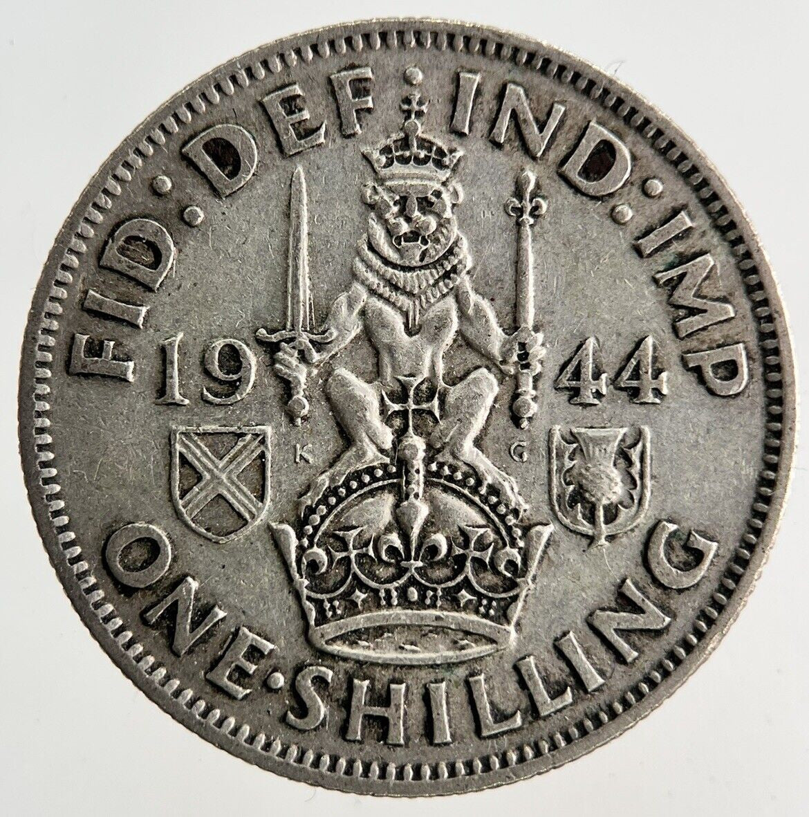 1944 George VI Shilling Silver Coin | Fine Collectable Grade