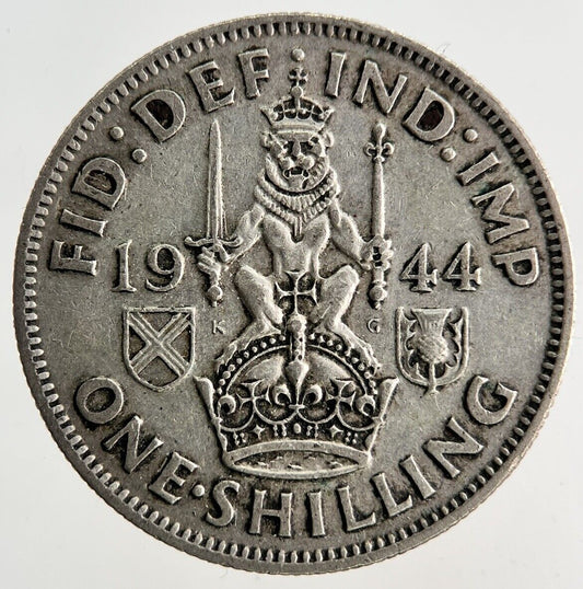 1944 George VI Shilling Silver Coin | Fine Collectable Grade