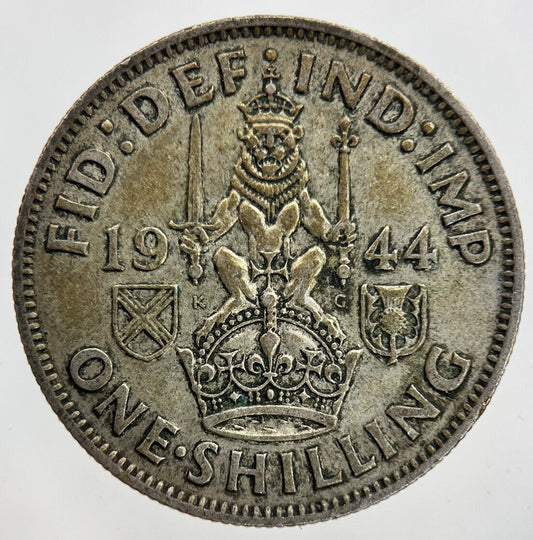 1944 George VI Shilling Silver Coin | Fine Collectable Grade