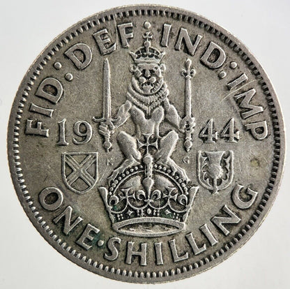 1944 George VI One Shilling Silver Coin | Fine Collectable Grade
