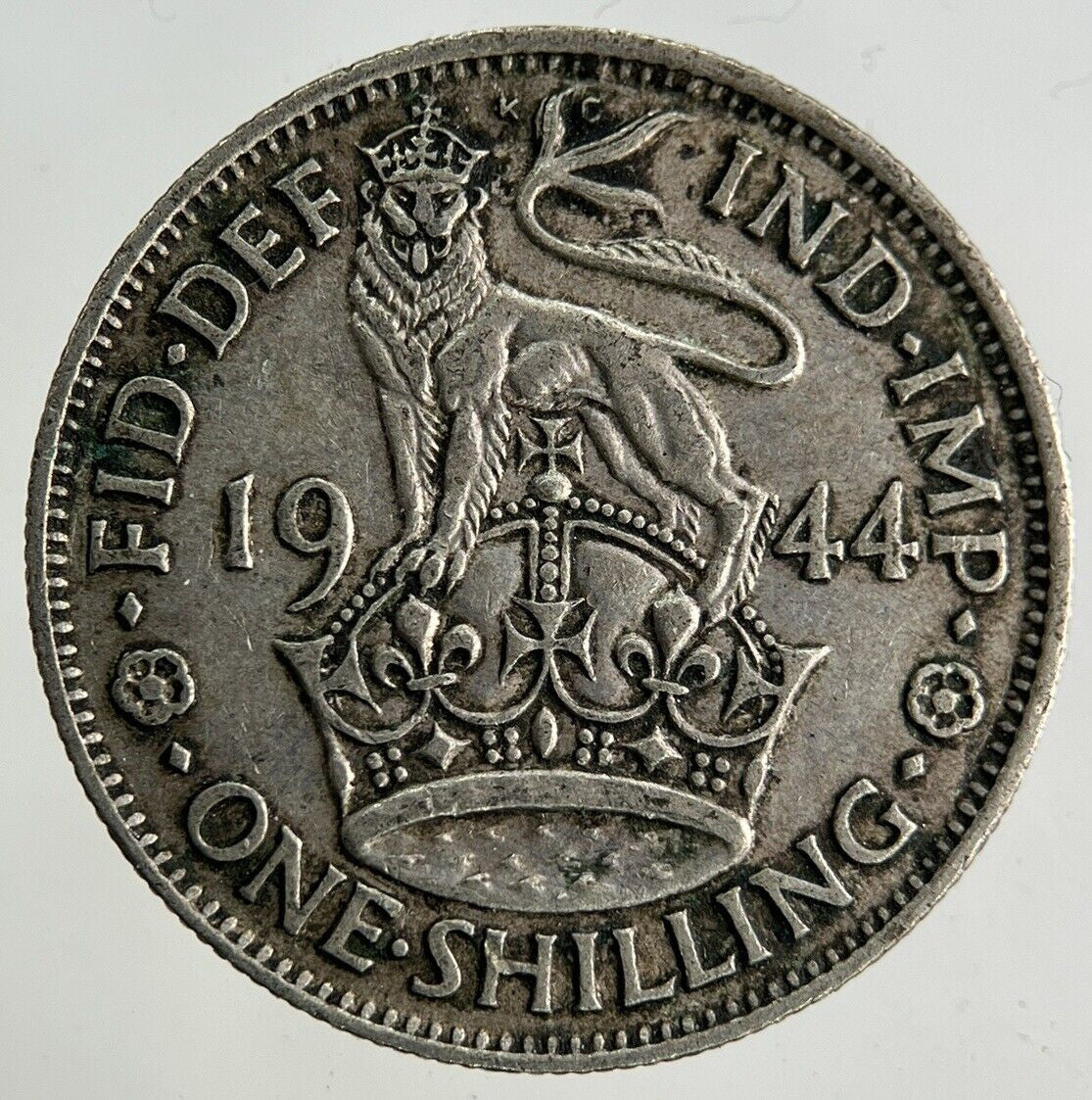 1944 George VI Shilling Silver Coin | Fine Collectable Grade