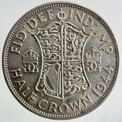 1944 George VI Half-Crown Silver Coin | Very High Grade