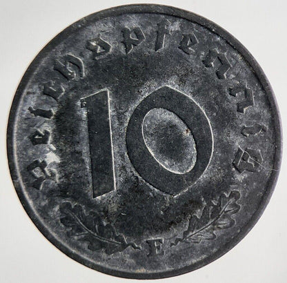1944 Germany Nazi 10 Pfennig Coin | Very High Grade