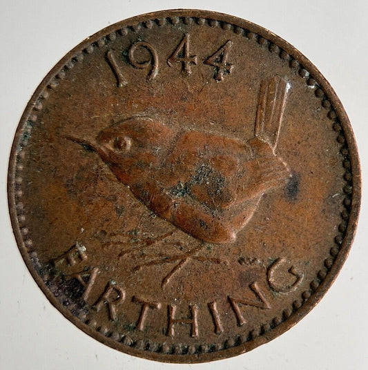 1944 George VI Wren Farthing Coin | Fine Collectable Grade