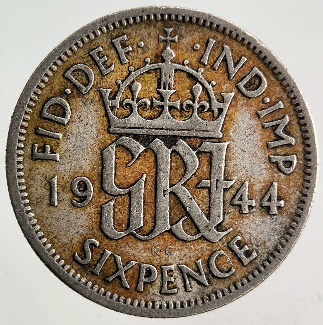 1944 George VI Sixpence Silver Coin | Fine Collectable Grade