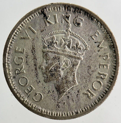 1944 India 1/4 Quarter Rupee Silver Coin | Fine Collectable Grade