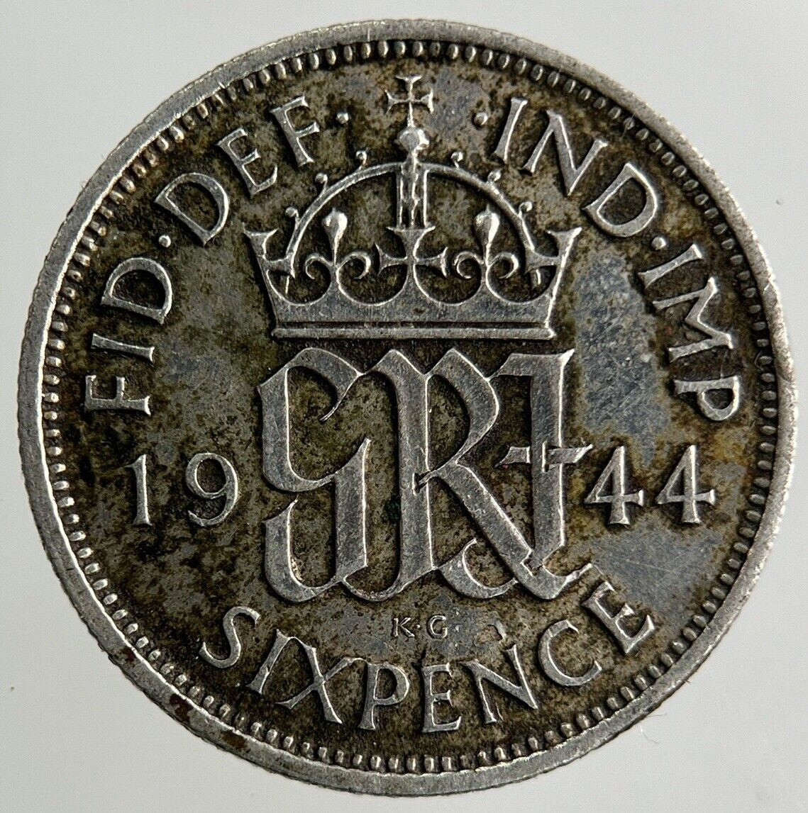 1944 George VI Sixpence Silver Coin | Fine Collectable Grade