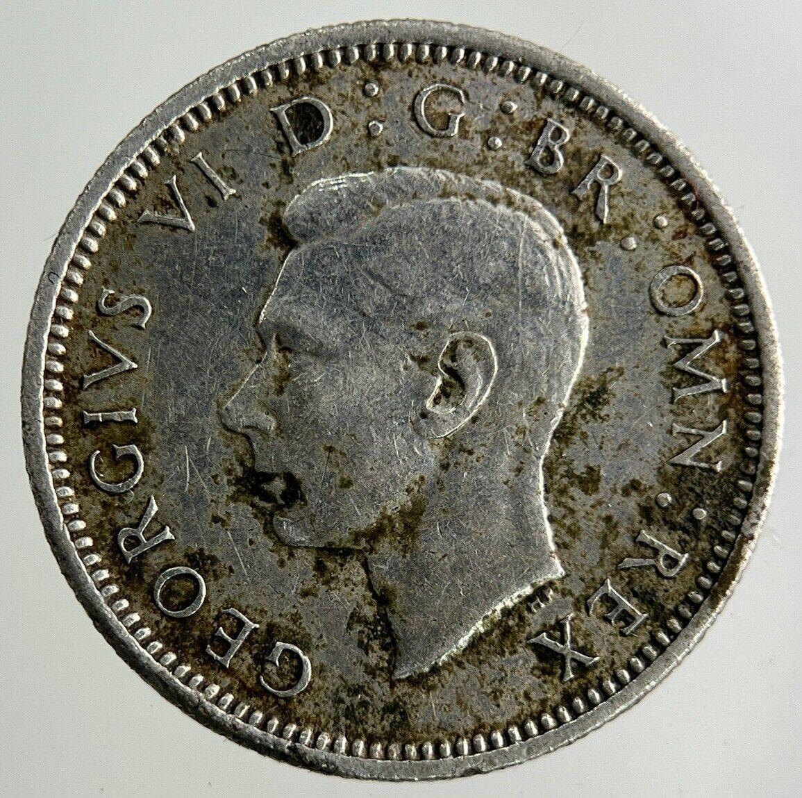 1944 George VI Sixpence Silver Coin | Fine Collectable Grade